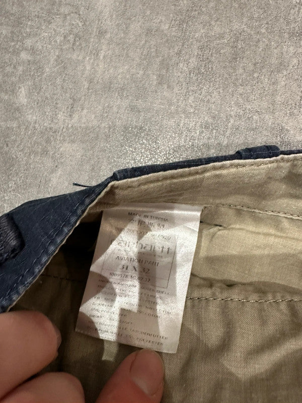 Like New Carhartt Baggy ‘Aviation Pant’ RipStop Single Knee Cargo Carpenter Jeans w30