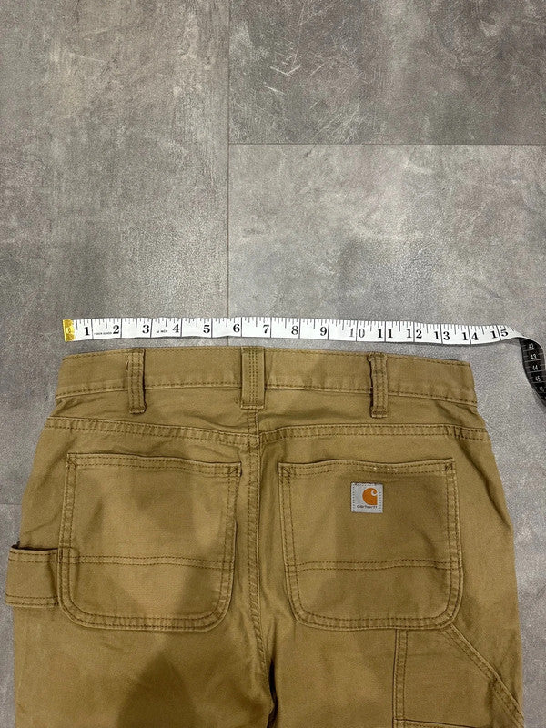 Carhartt Baggy Single Knee Cargo Carpenter Jeans Pants Brown Beige w28