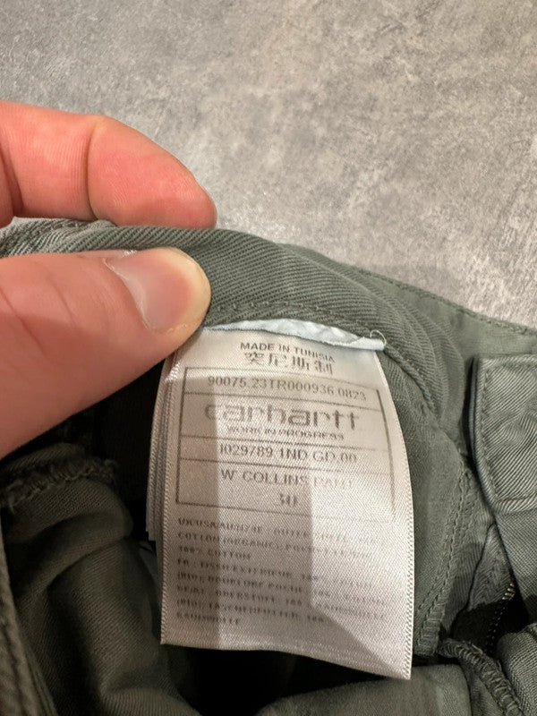 Carhartt Baggy Collins Pant Cargo Single Knee Carpenter Jeans Khaki w30