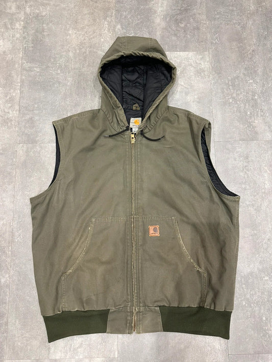Rare Carhartt J280 MOS Hooded Duck Canvas Active Jacket Gilet Tac Vest L