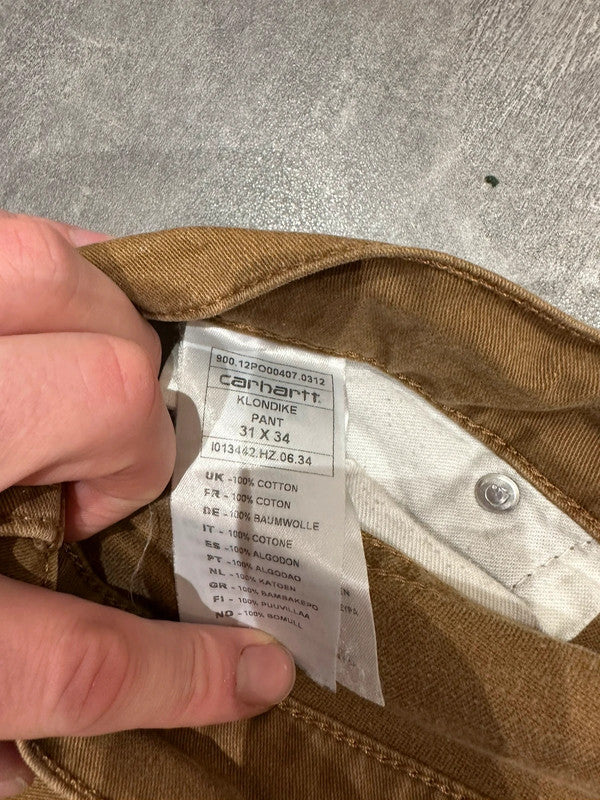 Carhartt ‘Klondike Pant’ Baggy Single Knee Cargo Carpenter Jeans Pants w30