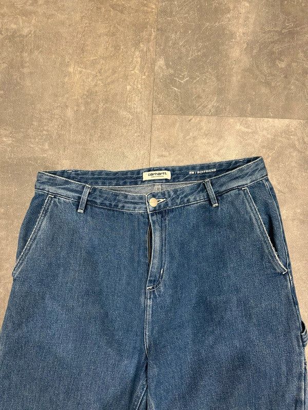 Carhartt Baggy Light Denim Single Knee Cargo Carpenter Jeans Pants w30