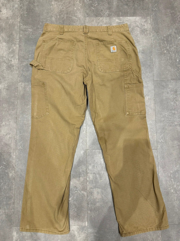Carhartt Baggy Single Knee Cargo Carpenter Jeans Pants Brown w32