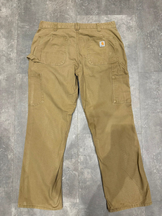 Carhartt Baggy Single Knee Cargo Carpenter Jeans Pants Brown w32