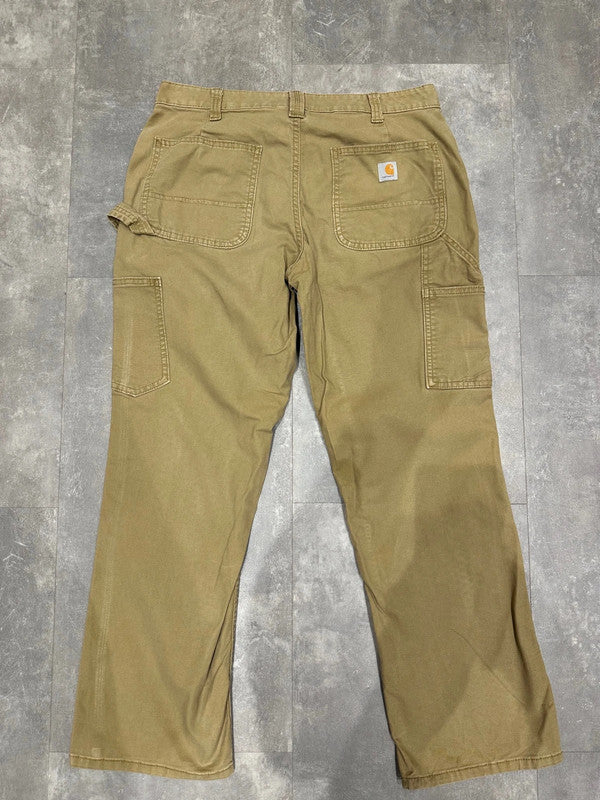 Carhartt Baggy Single Knee Cargo Carpenter Jeans Pants Brown w32
