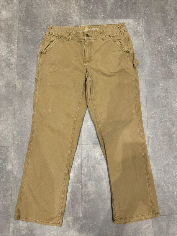 Carhartt Baggy Single Knee Cargo Carpenter Jeans Pants Brown w32