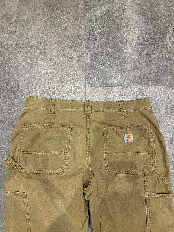 Carhartt Baggy Single Knee Cargo Carpenter Jeans Pants Brown w32