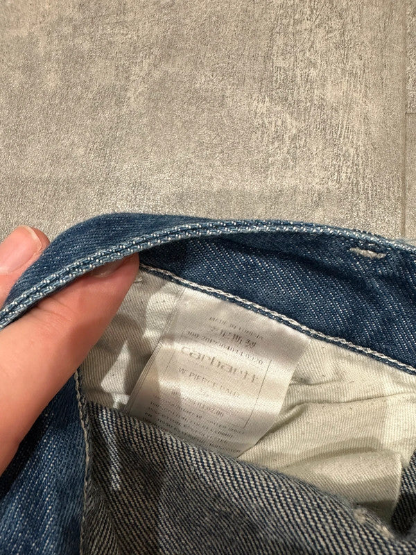 Carhartt Baggy Dark Denim Single Knee Cargo Carpenter Jeans Pants w26