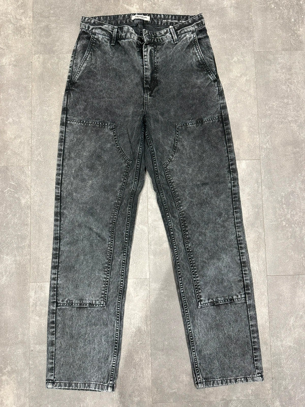 Like New Carhartt Baggy Double Knee ‘Senora Pant’ Cargo Carpenter Jeans Black Grey w26