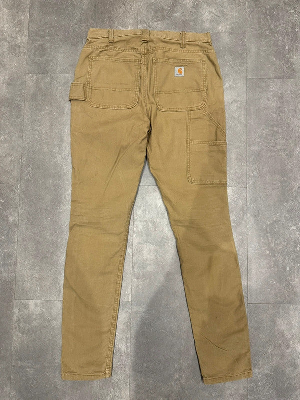 Carhartt Baggy Single Knee Cargo Carpenter Jeans Pants Brown Beige w28