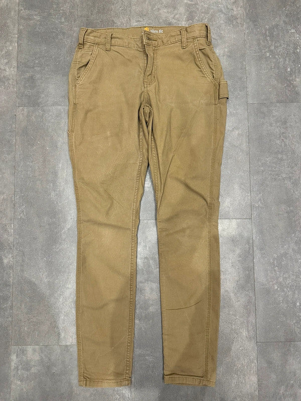 Carhartt Baggy Single Knee Cargo Carpenter Jeans Pants Brown Beige w28