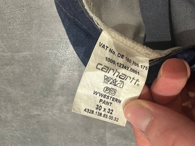 Vintage (Aug 2001) Carhartt Baggy Western Pant Single Knee Cargo Carpenter Jeans w30