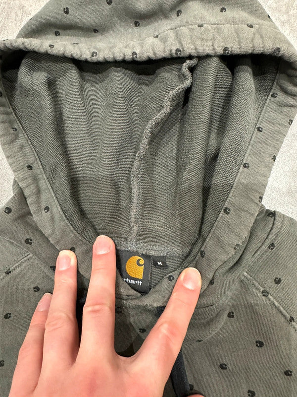 Vintage Carhartt (May 2007) Multilogo Mellow Hooded Sweat M