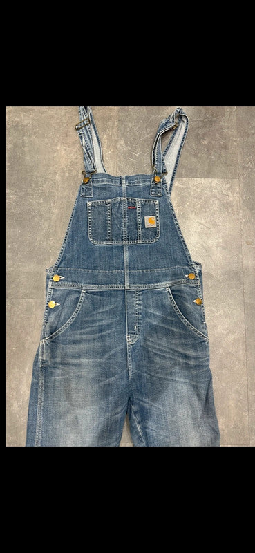 Carhartt Light Denim Dungaree Bib Overalls w30 (S)