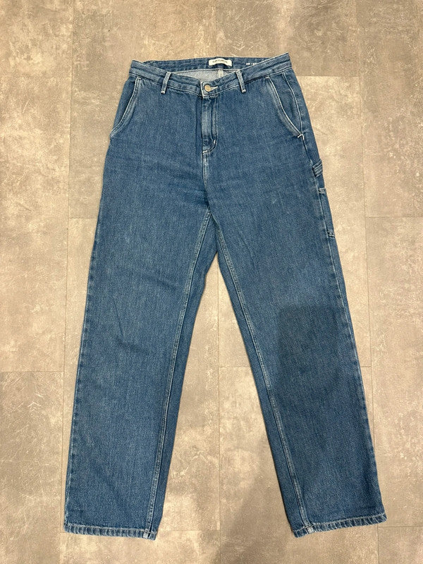 Carhartt Baggy Single Knee Pierce Pant Cargo Carpenter Jeans Dark Denim w26