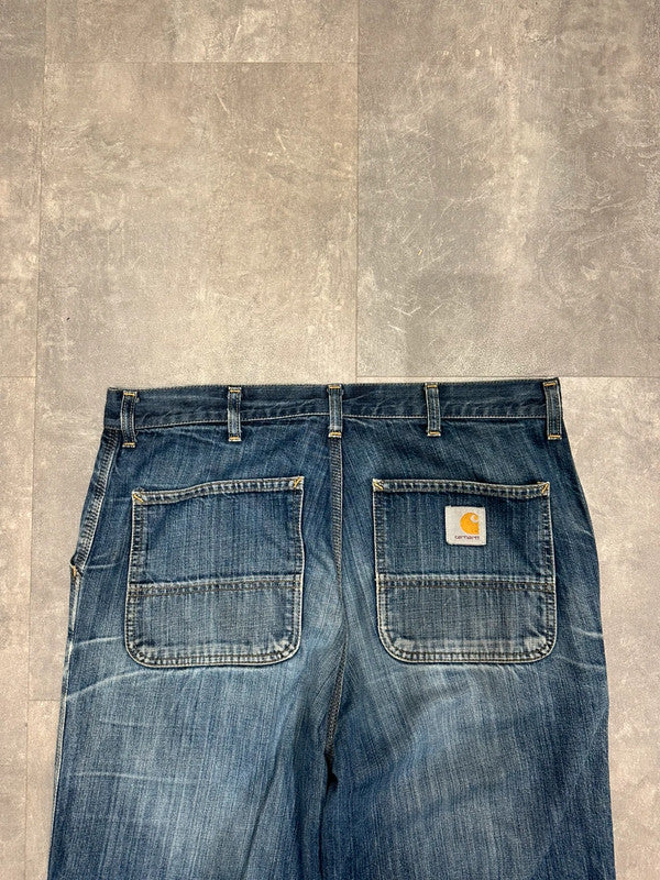 Vintage 1999 Carhartt Baggy Simple Pant Single Knee Cargo Carpenter Jeans w34