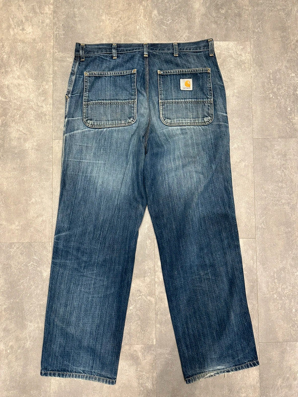 Vintage 1999 Carhartt Baggy Simple Pant Single Knee Cargo Carpenter Jeans w34