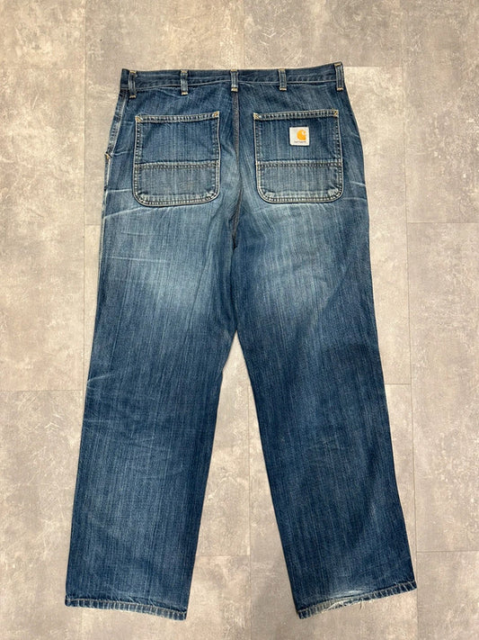 Vintage 1999 Carhartt Baggy Simple Pant Single Knee Cargo Carpenter Jeans w34