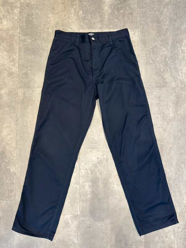 Carhartt Baggy Simple Pant Single Knee Cargo Carpenter Jeans Navy w30