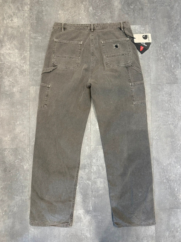 Brand New Carhartt Baggy Single Knee Cargo Carpenter Jeans Washed Grey w30