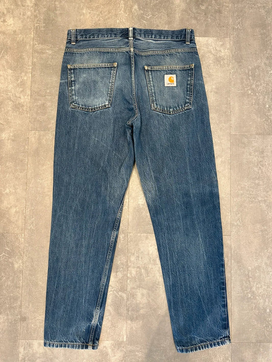 Carhartt Baggy Newel Brandon Landon Single Knee Cargo Carpenter Jeans Blue w30