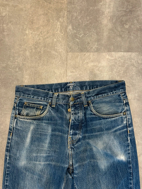 Carhartt Baggy Newel Brandon Landon Single Knee Cargo Carpenter Jeans Blue w30