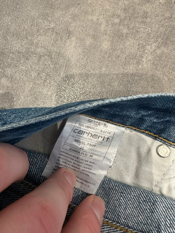 Carhartt Baggy Newel Brandon Landon Single Knee Cargo Carpenter Jeans Blue w30