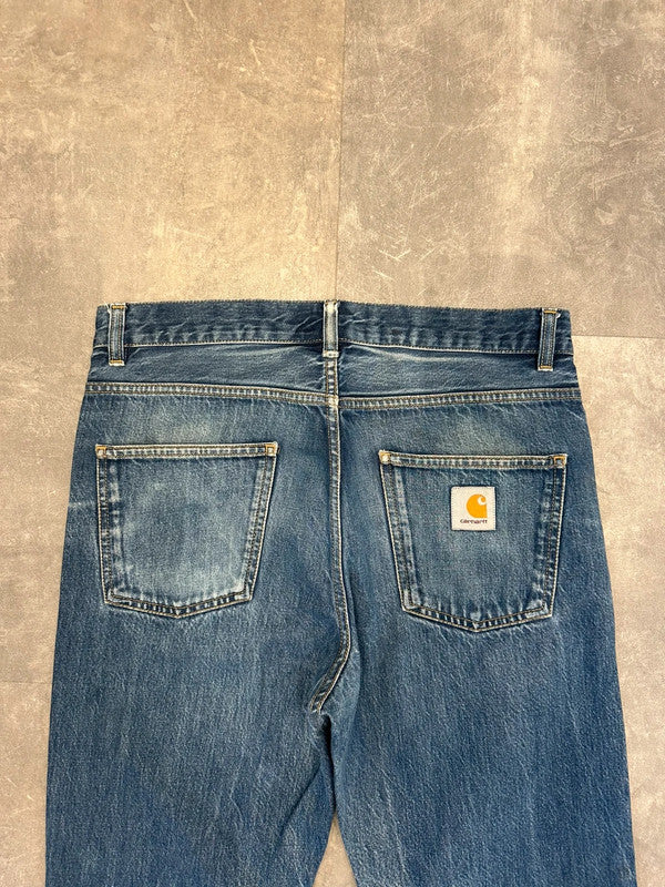 Carhartt Baggy Newel Brandon Landon Single Knee Cargo Carpenter Jeans Blue w30