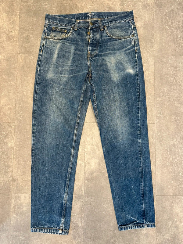 Carhartt Baggy Newel Brandon Landon Single Knee Cargo Carpenter Jeans Blue w30