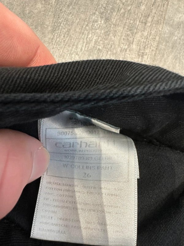 Carhartt Baggy Collins Pant Cargo Single Knee Carpenter Jeans Black w26