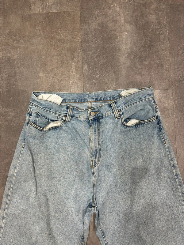 Carhartt Baggy Landon Pant Single Knee Cargo Carpenter Jeans Light Blue w36